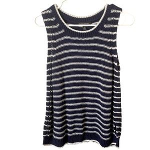 Banana Republic Navy White Stripes Knit Tank Top‎ Sweater